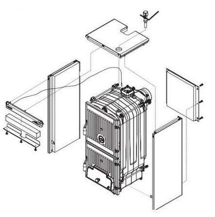 Схема твердотопливного котла Sime Solida EV